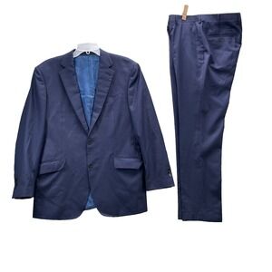 Knotstandard 100% Wool Suit Men 42R Blazer 34x30* Pants Tailor-Made Business 90s
